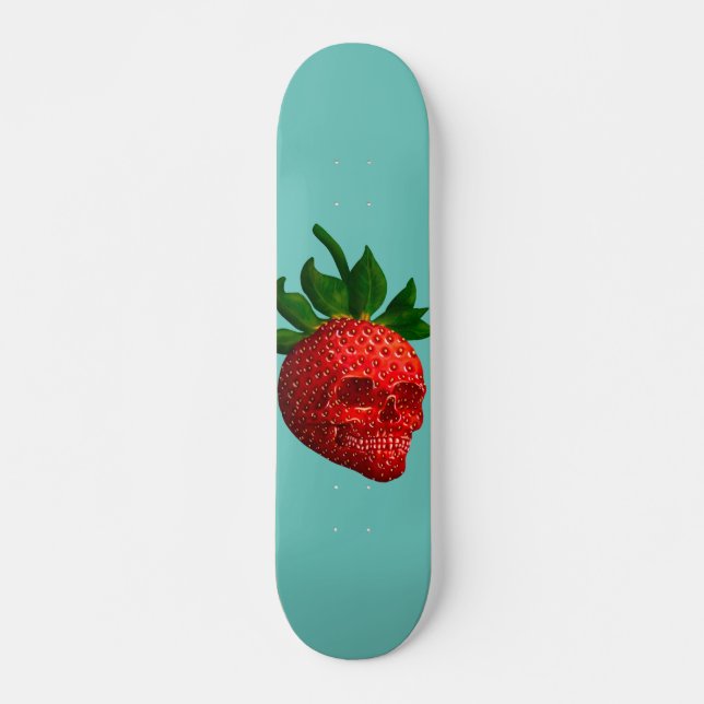 Strawberry Skull  Skateboard (Front)