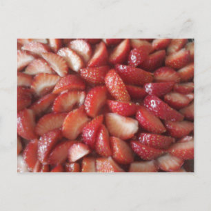 Strawberry slices postcard