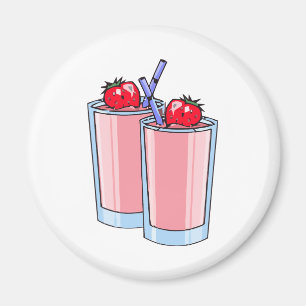 strawberry smoothie magnet