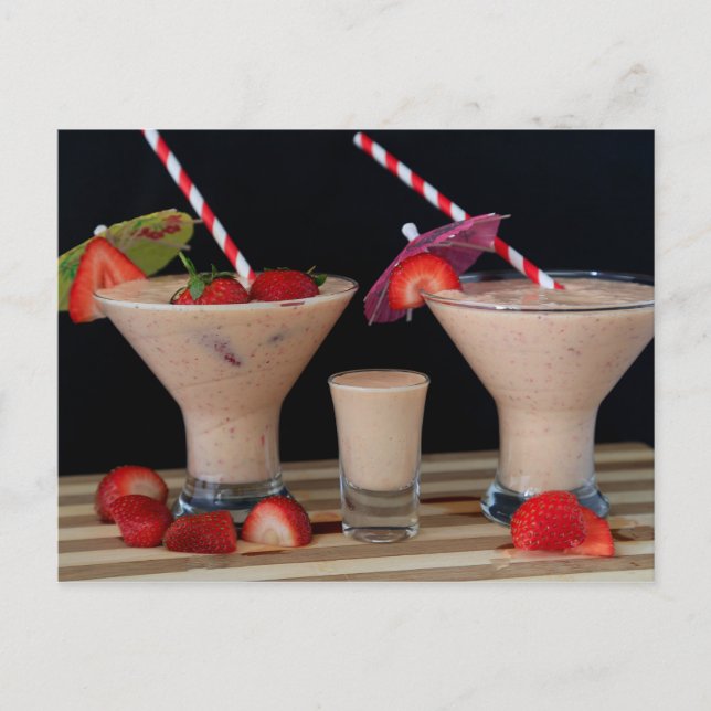 Strawberry Smoothie Postcard (Front)
