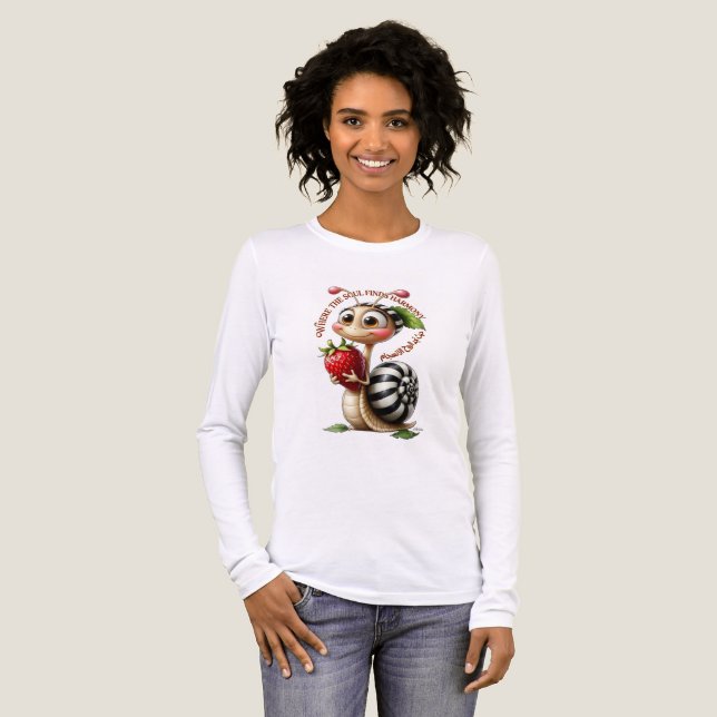 Strawberry Snail Long Sleeve Shirt (Front Full)