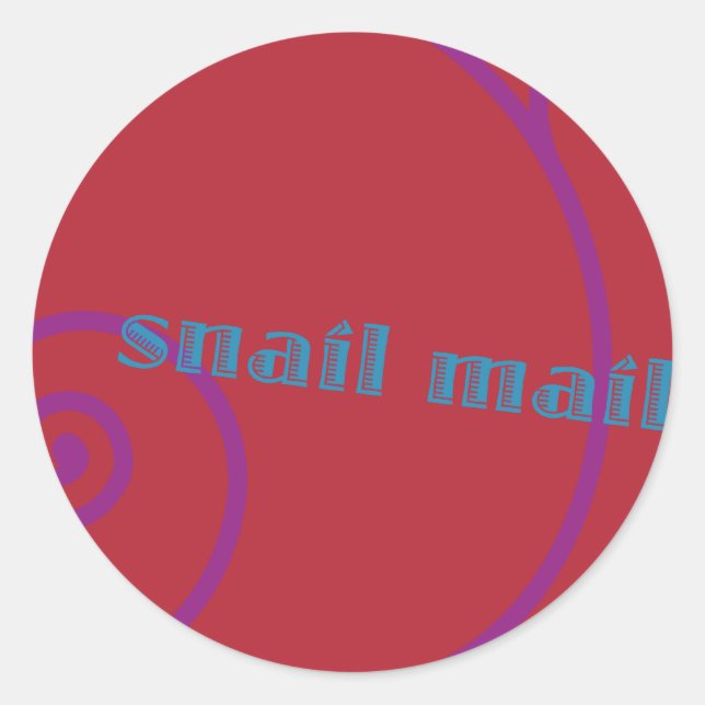 Strawberry Snail Mail Classic Round Sticker (Front)