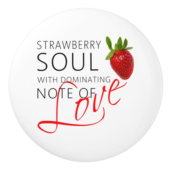 Strawberry Soul Ceramic Knob (Front)