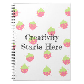 Strawberry Spiral NoteBook