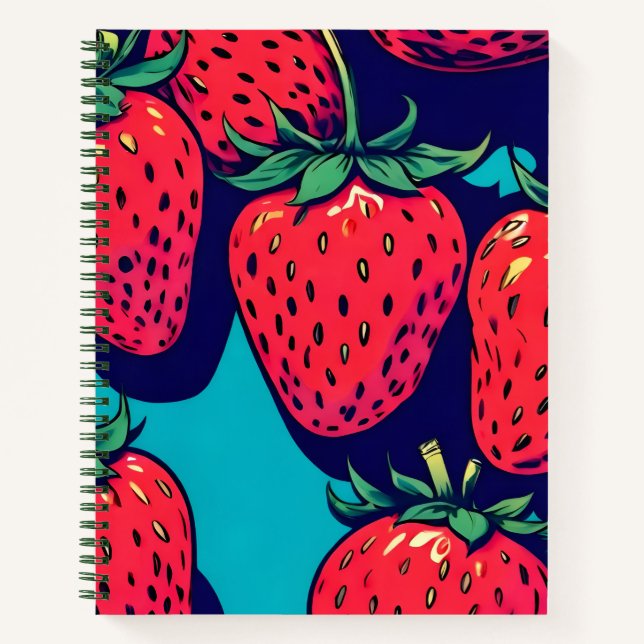 Strawberry spiral notebook (Front)