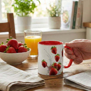 Strawberry Splash Ceramic Mug