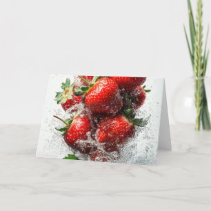 Strawberry Splash Note Card