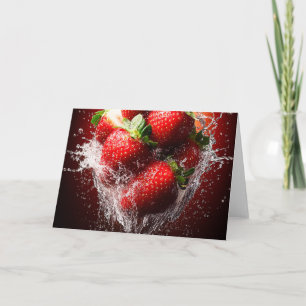Strawberry Splash Note Card