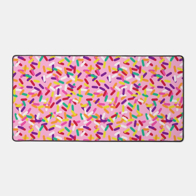 Strawberry Sprinkles Desk Mat (Front)