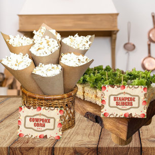 Strawberry Stampede Birthday Party Food Signs