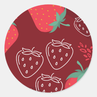 Strawberry sticker