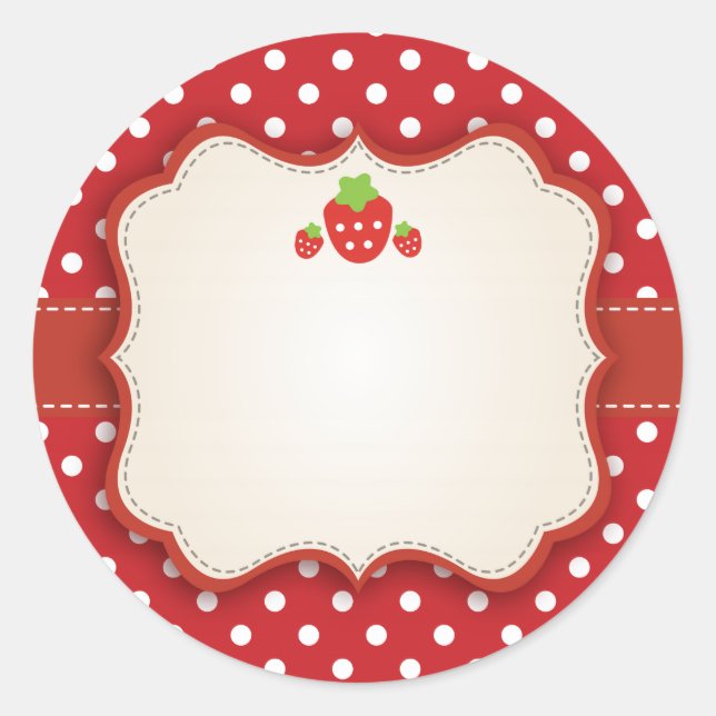 Strawberry Sticker Label (Front)