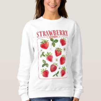 Strawberry Summer – Fresh Fruit Watercolor Design Sweatshirt