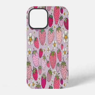 Strawberry Summer Seamless Pattern iPhone 12 Case