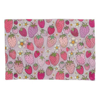 Strawberry Summer Seamless Pattern Pillowcase