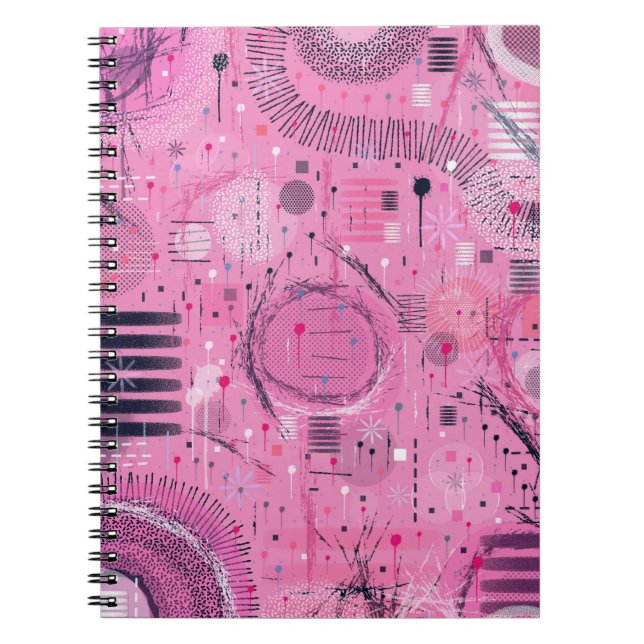 Strawberry Sundae Abstract Art  Notebook (Front)