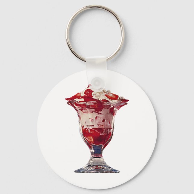 Strawberry Sundae Key Ring (Front)