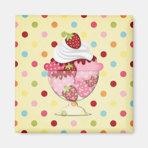 strawberry sundae magnet