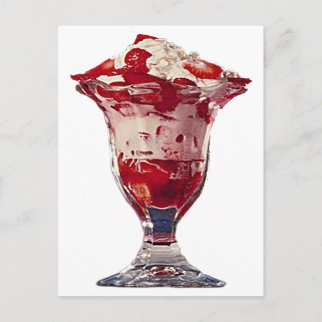Strawberry Sundae Postcard (Front)
