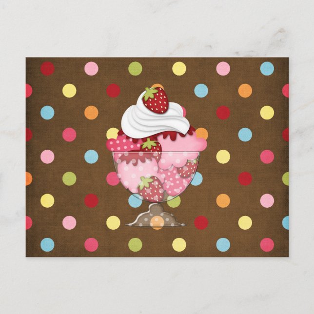 strawberry sundae postcard (Front)