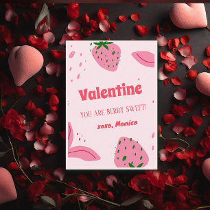 Strawberry Sweet Berry Valentines Day Card
