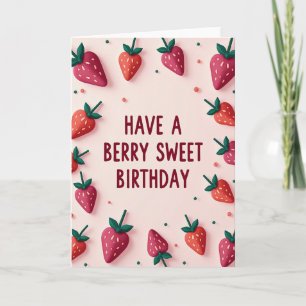 Strawberry Sweet Birthday Card