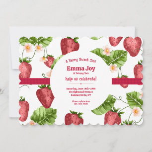 Strawberry Sweet Invitation