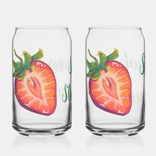 Strawberry sweetness can glass (Front)