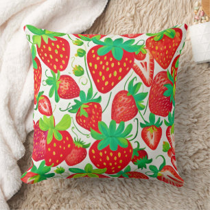 Strawberry Swirl Pattern Cushion