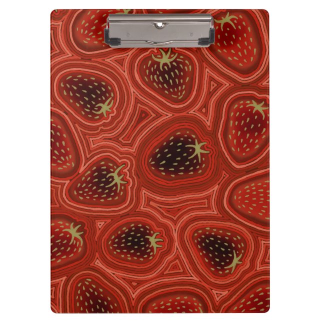 Strawberry swirl Spiral  Clipboard (Front)