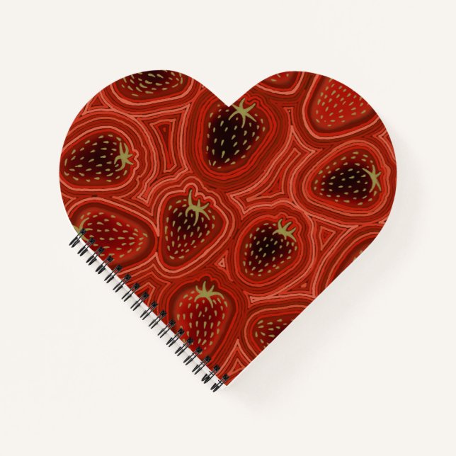 Strawberry swirl Spiral  Notebook (Front)