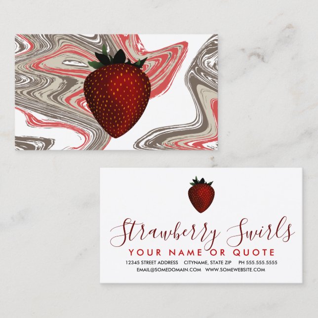 strawberry swirls business card (Front/Back)