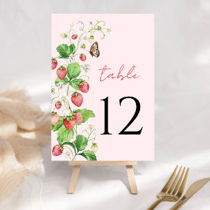 Strawberry Table Number