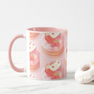 Strawberry Tart Illustration Mug
