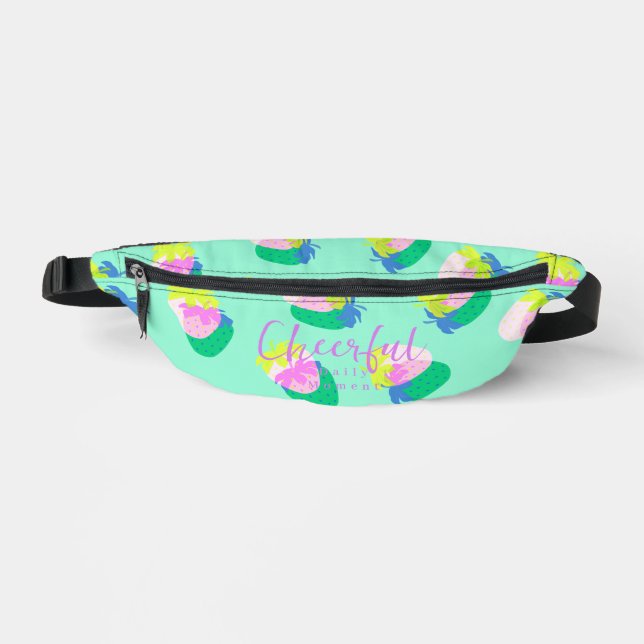 Strawberry Teal Bum Bags (Front)