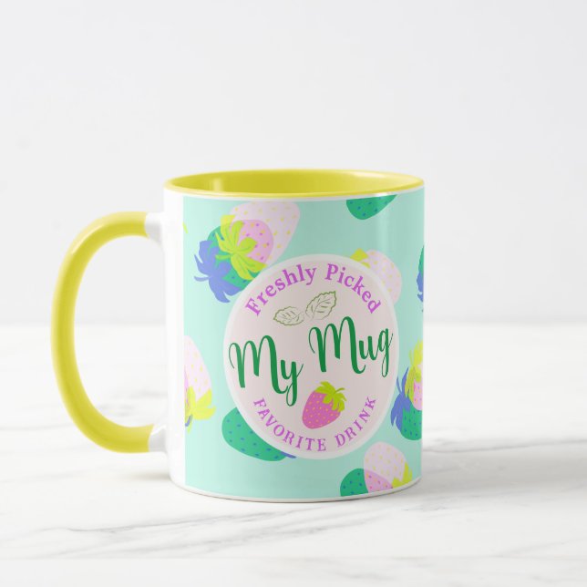 Strawberry Teal Mug (Left)