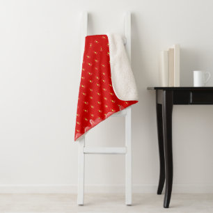 Strawberry Textured Background Liquid Fruit Jam    Sherpa Blanket