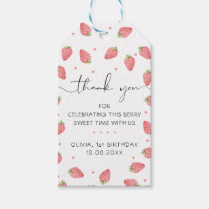 Strawberry Thank You Berry Favour Gift Tags