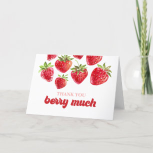 Strawberry Thank You Berry Much Card