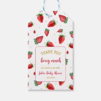 Strawberry Thank You Berry Much  Gift Tags