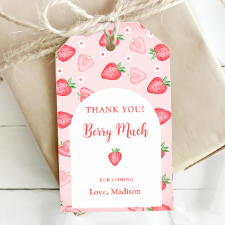 Strawberry Thank you Berry Much Gift Tags