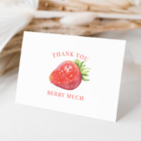 Strawberry Thank You Berry Much Thank You card