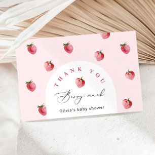 Strawberry Thank you berry much Thank you Card