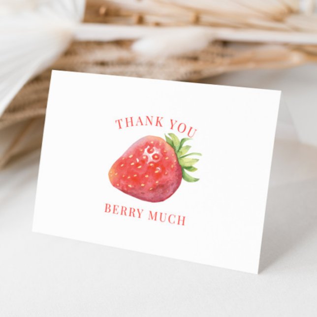 Strawberry Thank You Berry Much Thank You card (Creator Uploaded)