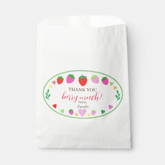 Strawberry Thank You Birthday Party Favour Bags