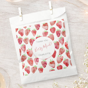 Strawberry Thank You Favour Bags