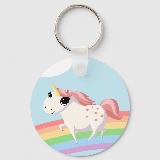 Strawberry the Unicorn Key Ring (Front)