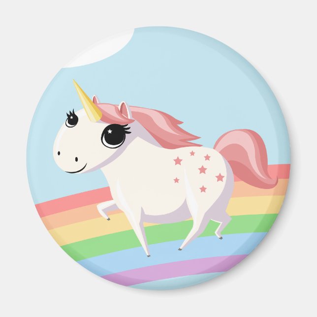 Strawberry the Unicorn Magnet (Front)