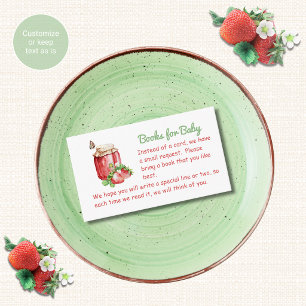 Strawberry Themed Baby Shower Enclosure Cards