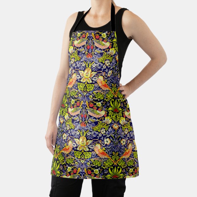 Strawberry Thief Birds William Morris Apron (Insitu)